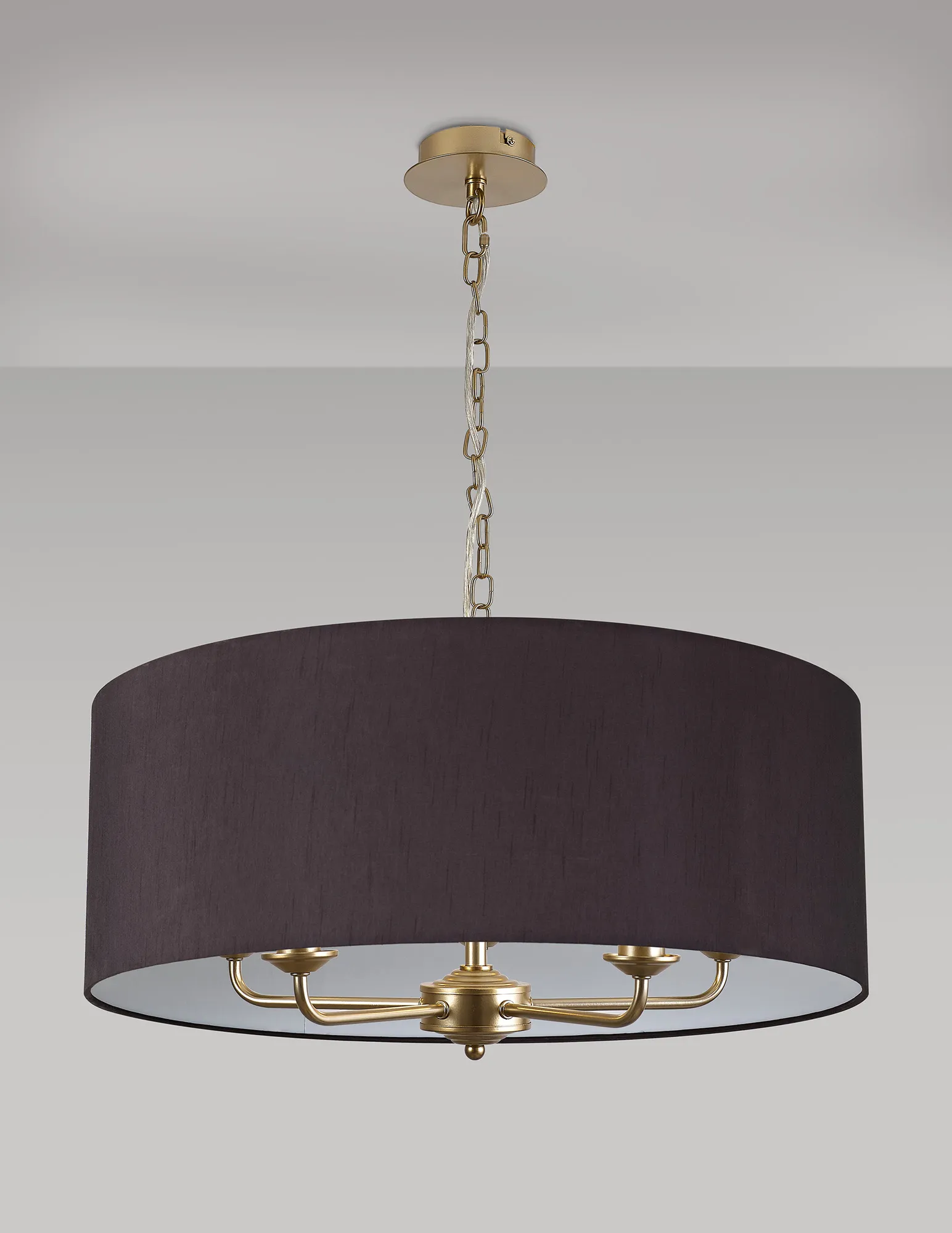 Banyan 60cm 5 Light Pendant Champagne Gold; Black DK0978  Deco Banyan CG BL